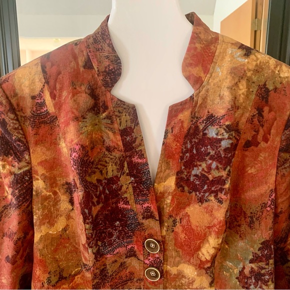 COLDWATER CREEK Floral Fall Time Jacket - Picture 2 of 5